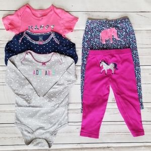 "Happy/Adorable" Bundle of Onesie Outfits